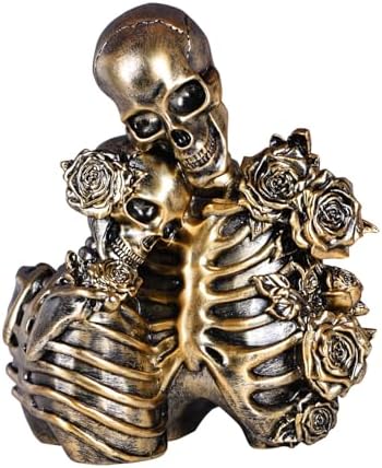 Skeleton Couple Statues Gothic Halloween Decor