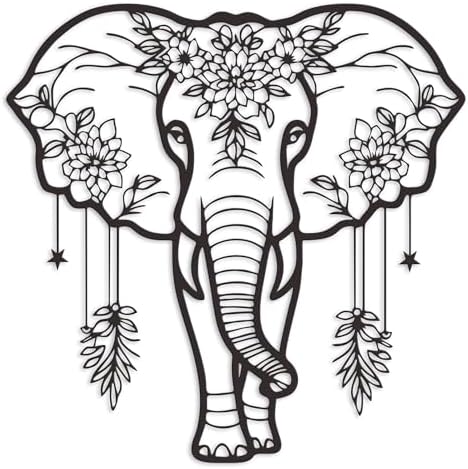 Rajukit Metal Elephant Wall Decor
