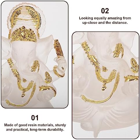 Happyyami Elephant Head God Statue Home Decor