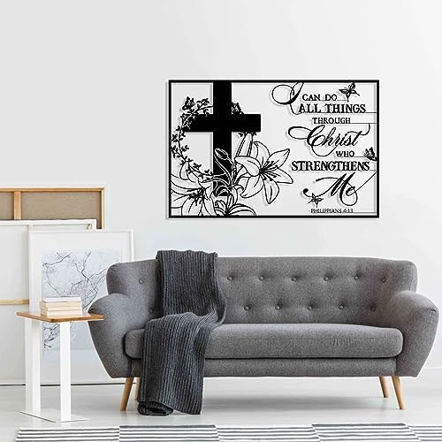 Christian Butterfly Metal Wall Art 40x26 Inches