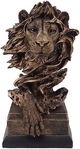Vivid Head Sculpture Lifelike Animal Statue for Home Decor