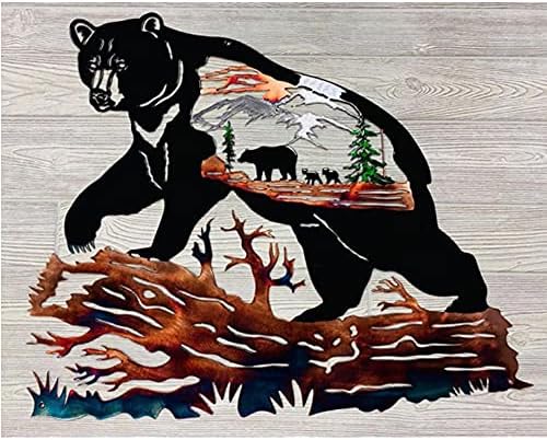 Black Bear Wall Sculpture Living Room Decor