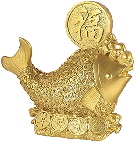 Healifty Resin Goldfish Decorative Figurine for Home and Office