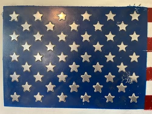 American Flag Metal Wall Art with Eagle Design