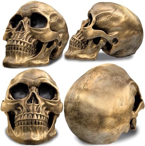 READAEER Resin Skull Statue for Home Decor and Halloween
