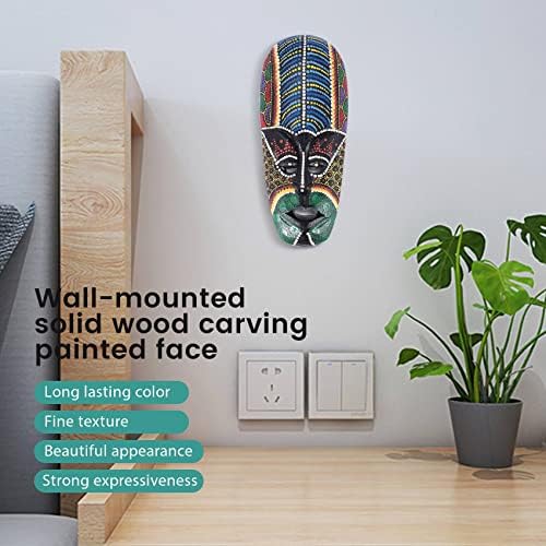 ALOEU Wooden Mask Wall Sculpture Decor Art