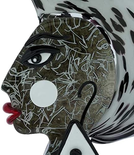 Glass Of Venice Picasso Head African Woman Murano Glass Sculpture