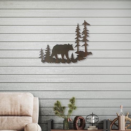 Youngs Inc Laser Cut Metal Bear Wall Art