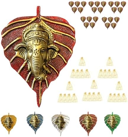 LOVENSPIRE Metal Leaf Ganesha Wall Hanging