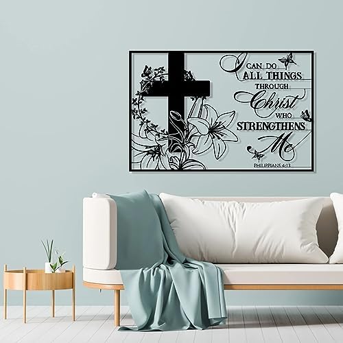 Christian Butterfly Metal Wall Art 40x26 Inches