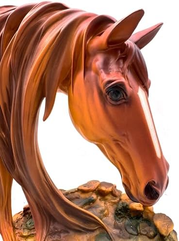Deshintke Brown Horse Head Decor Statue