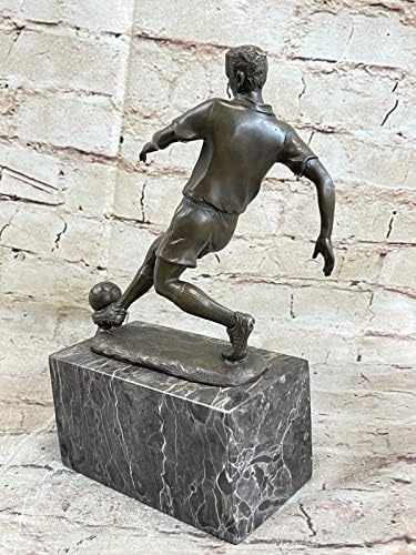 European Bronze ARTDECO Soccer World Cup Trophy Statue on Marble Base