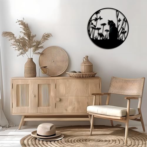 Metal Cat Wall Decor Art - Cat Silhouette for Home