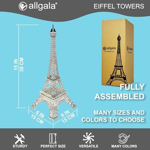 Allgala 15 Inch Eiffel Tower Statue Decor