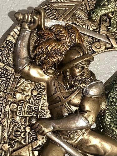 Aztec Conquista Decorative Wall Plaque Bronze Finish