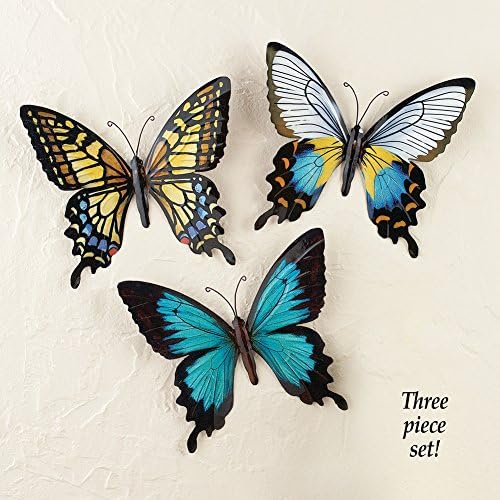 Collections Etc Wall Art Butterfly Set of 3