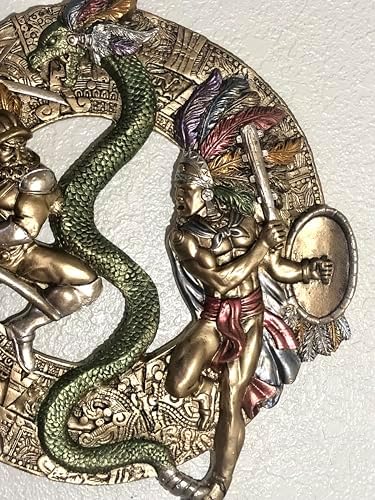 Aztec Conquista Decorative Wall Plaque Bronze Finish