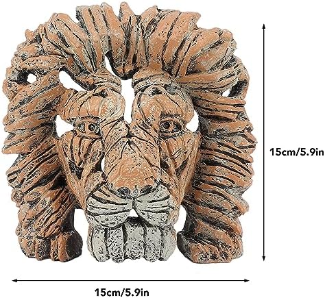 Flexman Lion Head Statue 59in Sculpture
