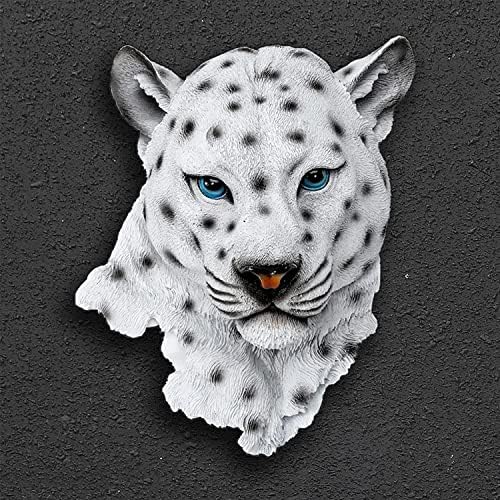 Leopard Head Wall-Mounted Sculpture White