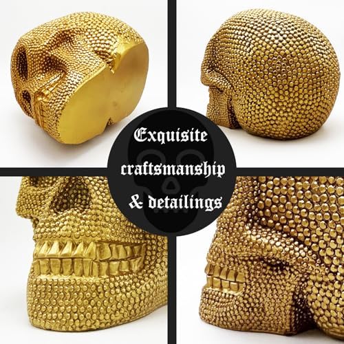 Gothic Halloween Skull Statue Decor Collectible